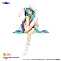 Figurka Hatsune Miku Noodle Stopper PVC Statue Rabbit Ear Hood Pajama 14 cm