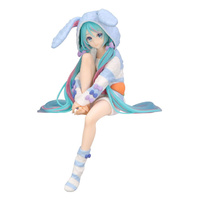 Figurka Hatsune Miku Noodle Stopper Hatsune Miku Rabbit Ear Hood Pajama Blue Color 14 cm