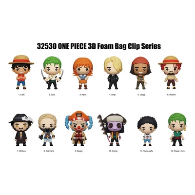 Gacha One Piece 3D PVC Bag Clips Netflix Series 1