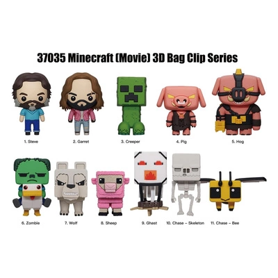 Gacha Minecraft 3D PVC Bag Clips Series 1