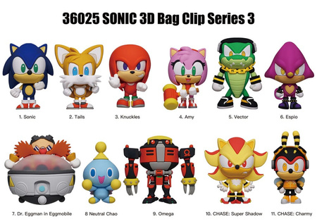 Gacha Sonic - The Hedgehog 3D PVC Bag Clips Series 3