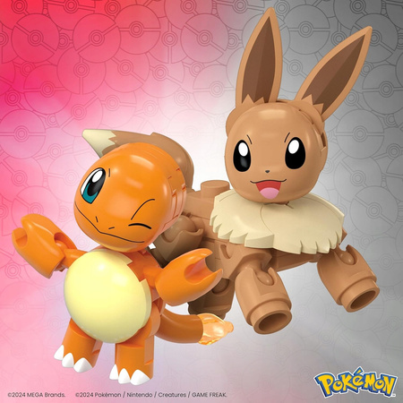 MEGA Construx Pokémon Pokeball Charmander i Eevee 18 cm
