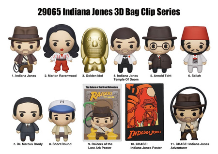 Gacha Indiana Jones 3D PVC Bag Clips