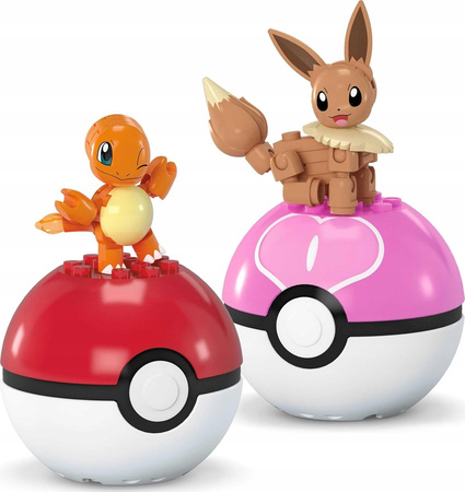 MEGA Construx Pokémon Pokeball Charmander i Eevee 18 cm