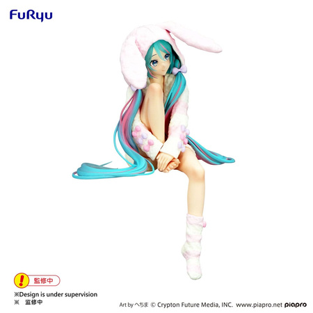 Figurka Hatsune Miku Noodle Stopper PVC Statue Rabbit Ear Hood Pajama 14 cm