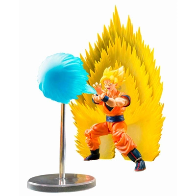 S.H Figuarts Dragon Ball Son Goku Super Saiyan + Teleport Kamehameha Set 14cm