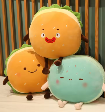 Poduszka uśmiechnięty hamburger