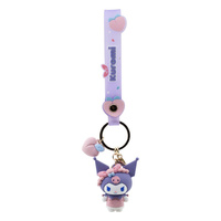 Brelok Sanrio Peach Series Keychain with Hand Strap Kuromi 5 cm