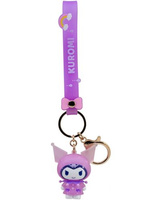 Brelok Sanrio Raincoat Series Keychain with Hand Strap Kuromi 5 cm