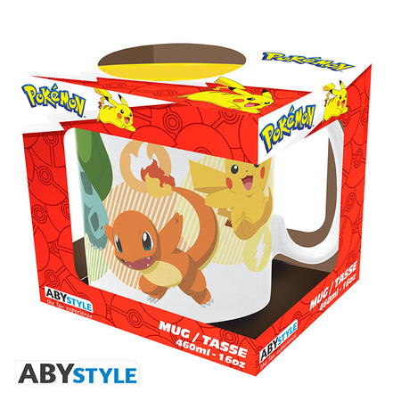 Kubek  Pokemon - Pikachu i startery - 460ml