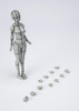 Figma S.H. Figuarts Body Chan Kentaro Yabuki Wireframe Gray Color Version 14 cm