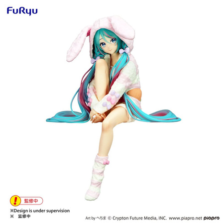 Figurka Hatsune Miku Noodle Stopper PVC Statue Rabbit Ear Hood Pajama 14 cm