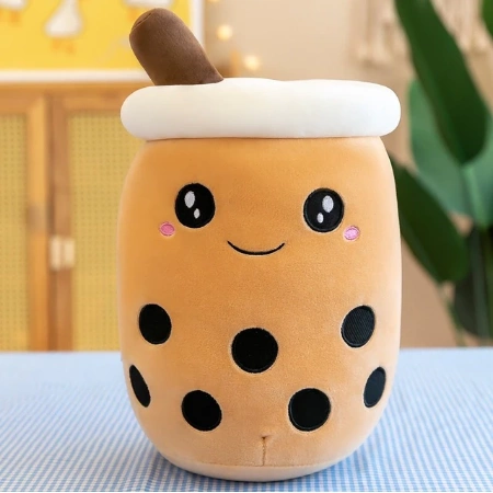 Poduszka Bubble Tea karmelowa duża