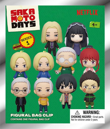 Gacha Sakamoto Days 3D PVC Bag Clips Series 1
