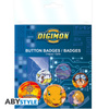 Zestaw  Przypinek Digimon