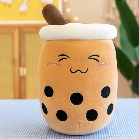 Poduszka Bubble Tea karmelowa duża