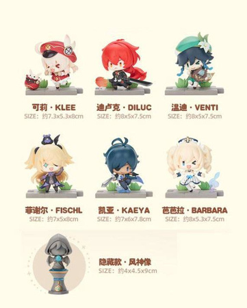 Mini Figurka Genshin Impact Battle Scene Series Trading Figure Mondstadt Edition 5 cm