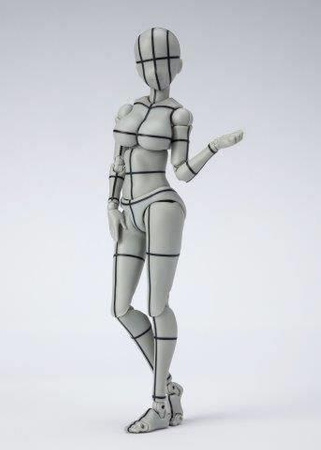 Figma S.H. Figuarts Body Chan Kentaro Yabuki Wireframe Gray Color Version 14 cm