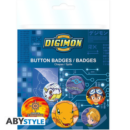 Zestaw  Przypinek Digimon