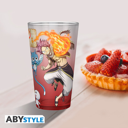 Szklanka Fairy Tail - Natsu, Lucy, Happy & Plue 