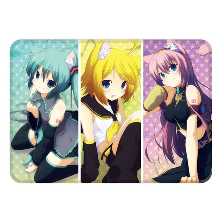 Mousepad Hatsune Miku Carpet Hatsune Miku, Kagamine Rin & Megurine Luka Neko Cosplay 45 x 60 cm