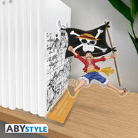 Stojak do książek akrylowy One Piece - Luffy with his flag 15cm