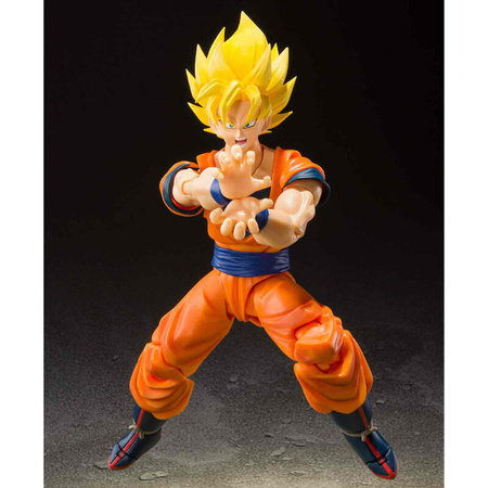 S.H Figuarts Dragon Ball Son Goku Super Saiyan + Teleport Kamehameha Set 14cm