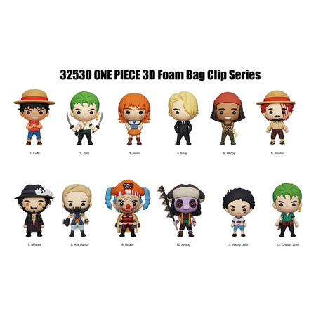 Gacha One Piece 3D PVC Bag Clips Netflix Series 1