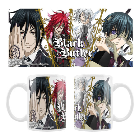 Kubek Kuroshitsuji Black Butler Sebastian, Grell, Ash, Ciel