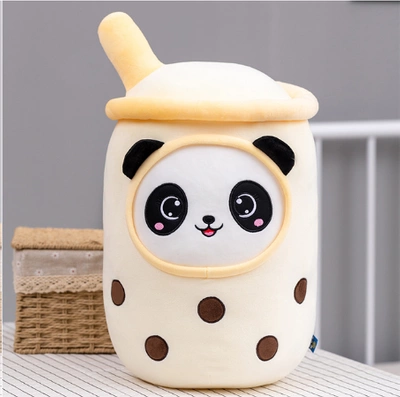 Poduszka Bubble Tea Panda kremowa duża