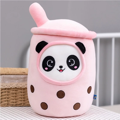 Poduszka Bubble Tea Panda różowa średnia